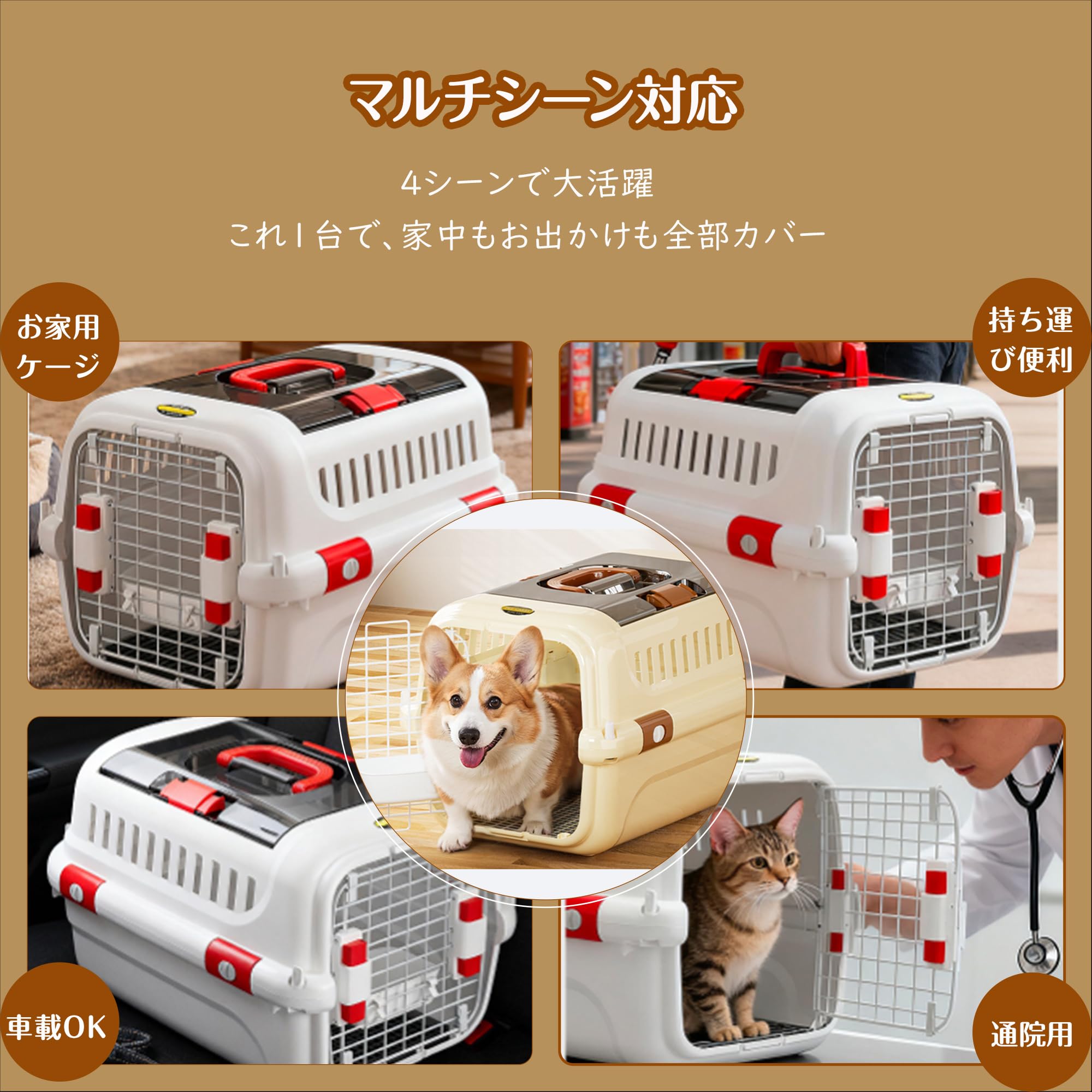 Amazon.co.jp: Pantress ペットキャリー 猫 キャリーケース 犬用